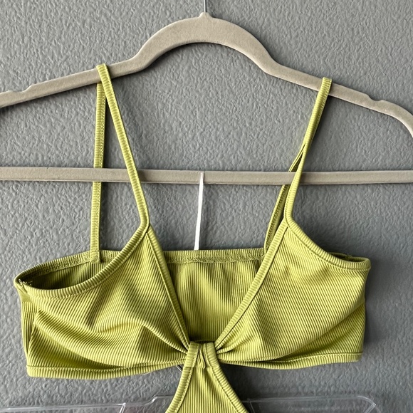 Knot Front Cutout Ribbed Mini Dress - Picture 4 of 12